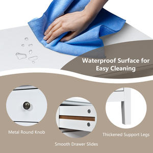 DB Modern European Style Solid Wood Nightstand 3-<b>Drawer</b> Beside End <b>Side</b> Table Organizer for Apartment or Hospital Use - Product Image 2