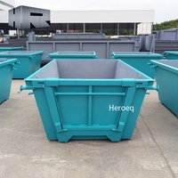 Poubelle à sauter en acier de 3 mètres cubes de haute qualité grande poubelle de recyclage des déchets de construction poubelle à ordures