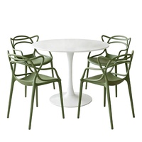 Chaise en plastique de nouvelle conception, plusieurs couleurs, chaise noire démontable, chaise à oreilles de chat, mobilier d'extérieur durable