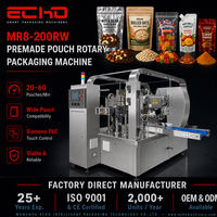 Machine d'emballage automatique rotative ECHO pour sachets préformés, mini-doypacks, remplissage et scellage