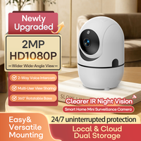 Cámara de Vigilancia Inalámbrica WIFI CMOS 1080P para Interiores CWISION, Cámara de Seguridad IP para el Hogar con Visión Nocturna y Audio Bidireccional