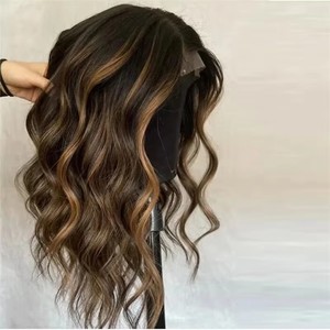 Peluca de Cabello Humano Largo Ondulado <span class=keywords><strong>con</strong></span> Encaje Frontal, <span class=keywords><strong>Rubio</strong></span> Cenizo Europeo <span class=keywords><strong>con</strong></span> Reflejos, Peluca Balayage Rubia <span class=keywords><strong>con</strong></span> Encaje Frontal - Product Image 4