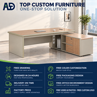 Meubles de bureau en gros, bureau de travail moderne et simple, table d'ordinateur pour le personnel, fournitures pour projets de bureau