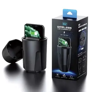 निर्माण यूएसबी कार चार्जर डालने कप धारक फोन माउंट के लिए वायरलेस कार चार्जर कार सिगरेट लाइटर फोन