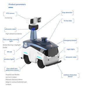 Robot de sécurité IA avec surveillance AI Analyse de données volumineuses Détection thermique pour postes de police Prisons Grands lieux importants - Product Image 4