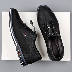 Waterproof Men's <b>Work</b> Slip-On <b>Shoes</b> Anti-Slip PU Leather Upper Dressy Office Career Loafers <b>Comfort</b> Hard-Wearing All Seasons - Product Image 4