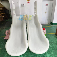 Toboganes de piscina de Bolas de plástico blanco para interiores de lujo comercial toboganes de PISCINA DE BOLAS de doble carril para fiesta de niños Juego suave para ocasiones escolares