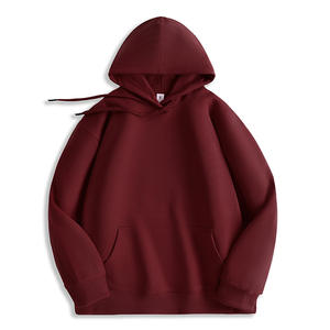 Winter Wholesale Premium Lightweight High Density Fleece Hooded Sweatshirt Kangaroo Pockets <b>Men's</b> Plus Size Breathable <b>Hoodie</b> - Product Image 2