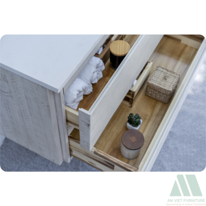 Tocadores de baño de Metal de madera de estilo moderno Gabinetes de madera con estilo Hecho Fábrica de Vietnam Cocina Comedor Hospital Apartamento Villa - Product Image 4