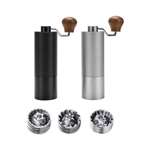 Molinillo <span class=keywords><strong>de</strong></span> Café Manual CNC <span class=keywords><strong>de</strong></span> Acero Inoxidable con Muela Cónica, Mango <span class=keywords><strong>de</strong></span> Madera <span class=keywords><strong>de</strong></span> Nogal Sólido, 24 Ajustes, Portátil, Molinillo <span class=keywords><strong>de</strong></span> Café Manual Interno - Product Image 1