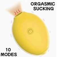 Meistverkaufter Zitronenförmiger Klitoris-Saugvibrator 10-stufiger Saugvibrator G-Punkt-Massagegerät Sinnlicher Saugvibrator für Frauen