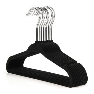 Fournisseur évalué Vente en gros Plastique coloré Peu encombrant Enfants Bébé Velours Rose Cintre - Product Image 2