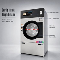 Séchoir à linge à gaz 25 kg avec récupération de chaleur, refroidissement, certifié CE, pour laverie automatique, fonctionnant à pièces et cartes