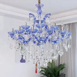 New Design Cafe Ktv Club Colored Raindrop Crystal Glass Beads Chandelier Ceiling <b>Light</b> for Sale - Product Image 2