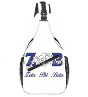 Nouveau Sac Messager Unisexe Personnalisé Zeta Phi Beta Sisters Sorority, Design Perles et Lettres Grecques, Sac de Poitrine pour Voyage et Activités de Plein Air
