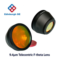 Lentille de numérisation F-Theta télécentrique 9,4 µm 50x50mm F100 pour laser CO2, lentille de découpe laser CO2, lentille laser CO2 USA, lentille laser CO2 ZnSe