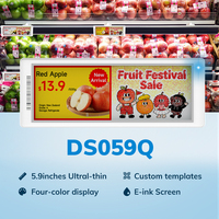 Label Rak Elektronik MinewTag BLE5.0 untuk Toko Retail, Label Harga Digital 5.79'', 4 Warna, Ultra Tipis, Daya Tahan Baterai 5+ Tahun, Jangkauan 120m