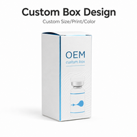 Boîte d'emballage personnalisée OEM pour flacons et ampoules, matériaux recyclés, logo imprimé quadricolore, revêtement UV pour flacons de 3 ml/10 ml, utilisation pharmaceutique et en laboratoire