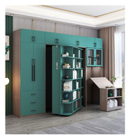 CBMmart Armoire murale sur mesure gain de place de 3,66 m de long avec lit Murphy invisible rotatif intégré