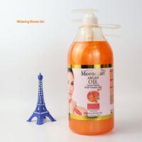Gel Douche Rafraîchissant OEM aux Herbes Marocaines, Huile d'Argan Parfumée, Extrait de Carotte, Vitamines C et E, Éclaircissant, Pour Tous Types de Peau