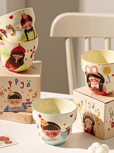 Set di Quattro Tazze da Colazione per Bambini all'Ingrosso, Tazza in Ceramica di Grande Impatto Visivo con Coperchio per Acqua, Caffè, Birra - Articoli per la Tavola - Product Image 2