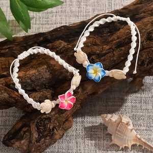 Cross-Border Trade New Summer Beach Foot <b>Jewelry</b> Bohemian Style Colorful Flower Soft Clay Anklet Turtle Pendant Main Alloy - Product Image 4