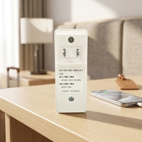 Adaptateur de voyage standard japonais PSE avec une prise 2 broches vers une double prise et 2 ports USB
