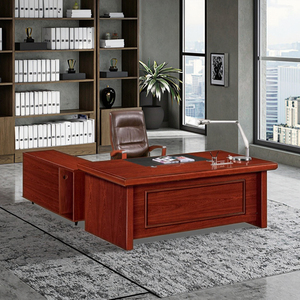 Ensemble de <span class=keywords><strong>bureau</strong></span> de direction en bois durable de 1,8 m avec panneau, design autoportant, <span class=keywords><strong>assemblage</strong></span> requis pour le responsable/directeur - Product Image 2