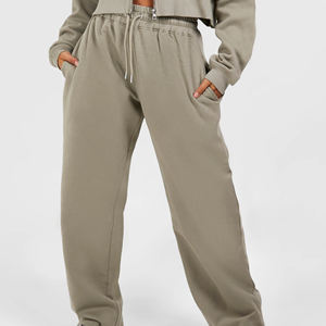 Ensemble de survêtement décontracté pour femme, hiver, à cordon de serrage, à capuche, uni, respirant, séchage rapide, 2 pièces, bomber surdimensionné - Product Image 6