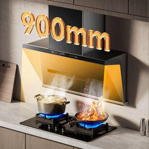 Campana extractora inteligente doméstica en forma de 7, de gran succión, para cocina, con escape superior tipo chimenea - Product Image 6