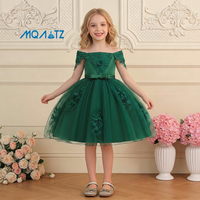 Robe de cérémonie pour enfants de style européen MQATZ, robe de mariée brodée de fleurs, robe de princesse pour enfants, robe de bal pour enfants