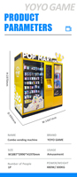 Distributeur automatique commercial XYZ POP MART avec logo personnalisé sur le dessus, pour la vente de boîtes mystères à thème, destiné aux centres commerciaux, magasins de jouets et usines