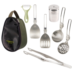 Set da Cucina Pieghevole Ecologico da Esterno 8 Pezzi, Stoviglie Portatili per Campeggio e BBQ con Borsa Sierra per Escursioni - Product Image 5