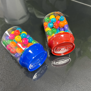 Multi Design 3.5g Durable Plastic Soda Can Shaped Candy/Snack Packaging Colorful Screw Lid Jar with 8th Display Boxes - Product Image 2