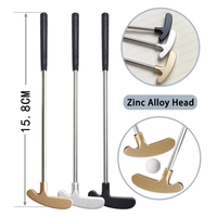 Mini-putter de golf en acier inoxydable avec logo personnalisé pour cadeaux promotionnels d'entreprise