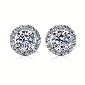 Ensemble de bijoux en argent 925, collier, boucles d'oreilles et bague en zircon rond, pour femme, mariage, fiançailles, fête, classique, plaqué rhodium, fleur - Product Image 2