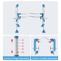Rehausseur de toilettes pour personnes âgées avec accoudoirs, design sans perforation, ventouse, capacité 100 kg