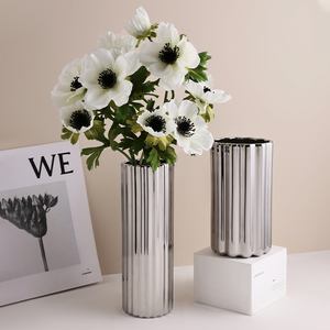 Lanborui vaso dritto in ceramica vasi di lusso per la decorazione della <span class=keywords><strong>casa</strong></span> <span class=keywords><strong>2022</strong></span> decorazione per la <span class=keywords><strong>casa</strong></span> vaso nordico minimalista - Product Image 1
