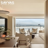 Fenêtre en plastique recouvert d'aluminium SAYYAS V-HB115w-IW à haute efficacité énergétique avec double vitrage 5G et isolation thermique à l'argon