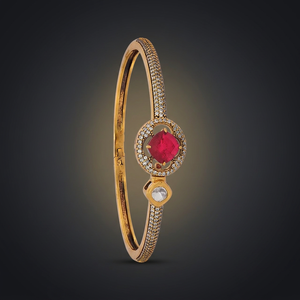 Kundan Kada Women's Victorian Polish Fashion Bangle for Wedding 184805 Model - Product Image 3