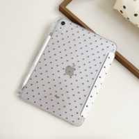 Étui de protection léger et frais à pois et rayures avec nœud, compatible avec iPad A16 11e/10e génération, y compris Pro 12,9 pouces et Mini 6