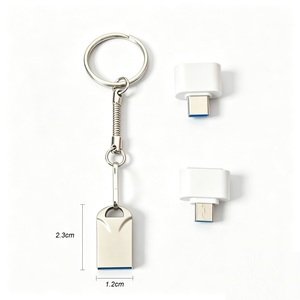 Mini Clé USB Métallique pour Autoradio avec Adaptateur Micro USB Type-C, Stockage <span class=keywords><strong>de</strong></span> Listes <span class=keywords><strong>de</strong></span> Lecture - Product Image 3