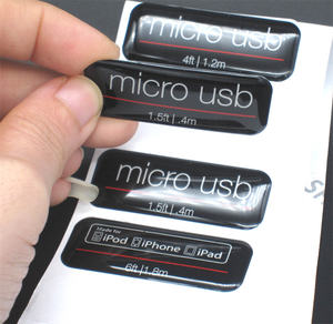 Пользовательские купольная эпоксидная смола наклейка с УФ печатью Матовая серебристая металлическая этикетка для рекламных подарков - Product Image 5