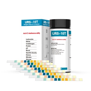 Bandelettes de test urinaire 10 paramètres URS-10T – Kit d'analyse réactif pour <span class=keywords><strong>pH</strong></span> urinaire 10 paramètres - Product Image 1