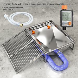 स्वचालित सफाई पर्यावरण के अनुकूल स्टेनलेस स्टील कुत्ते शौचालय विरोधी छोटे पालतू मूत्र पोटी - Product Image 2