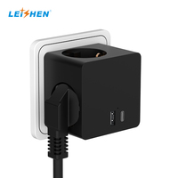 Prise CE KEMA avec cube de prises, rallonge électrique, 2 USB 3.4A, chargeur rapide, courant nominal 16A, usage domestique, UE