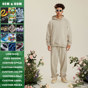 Sudadera con Capucha de Felpa Francesa de 445 g/m², Bordada Personalizada, Gruesa, Unisex, Cuello Redondo, Estilo Urbano Americano - Product Image 2