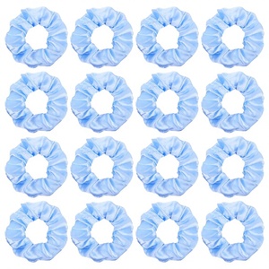 Élastiques à cheveux en satin ultra-extensibles couleur unie pour femmes, chouchous pour cheveux épais, attaches pour queue de cheval - Product Image 2