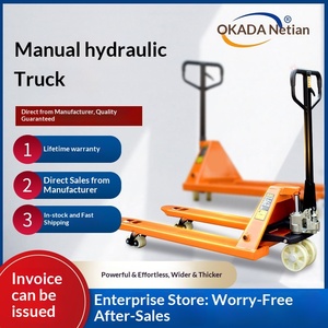Truk Pengangkut Forklift Manual Baru yang Dapat Disesuaikan, Truk Pengangkut Pallet Hidrolik Jangkauan Tinggi 2 Ton 3 Ton Model Tebal dan Tahan Lama - Product Image 2
