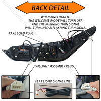 Ensemble de feux arrière LED SINDAR modifiés pour Infiniti Q50 2013-2017, accessoires de feux arrière personnalisés, nouveau style Hawkeye